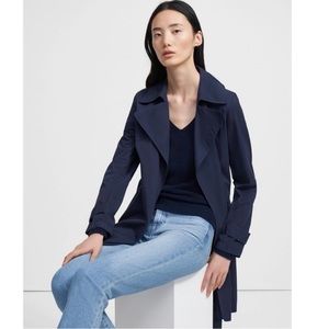 NWT Classic Oaklane Navy Chino Trench Coat - Theory